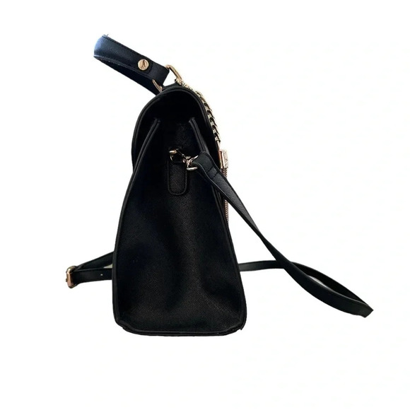 Dune London Women's Black Textured Purse e/ Top Handle and Adjustable Strap - Picture 3 of 11